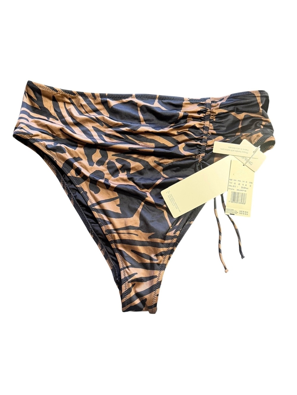 GOTTEX the classics high waist high leg tummy control animal print bikini bottom